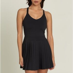 NWT- Gold Hinge black pleated dress